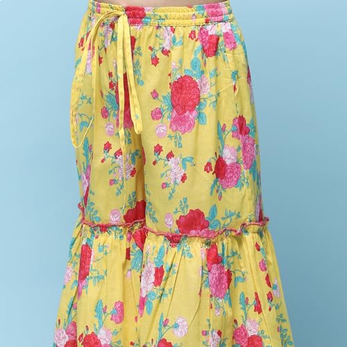 BIBA Girls PRINTED GATHERED KID(KWSPRING SONGS5919_YELLOW_11)
