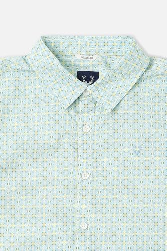 Allen Solly Boys Light Blue Print Casual Shirt