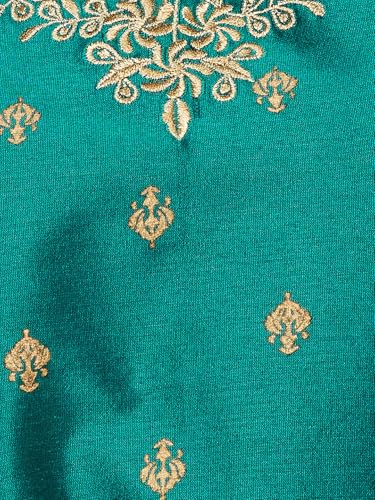 Max Women Embroidered Straight Kurta (Green_M)