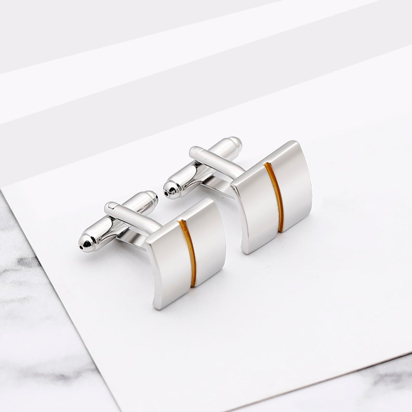 Peora Office Formal Square Shirt Blazer Cufflink Pair for Men Boys Wedding Business Corporate Gift