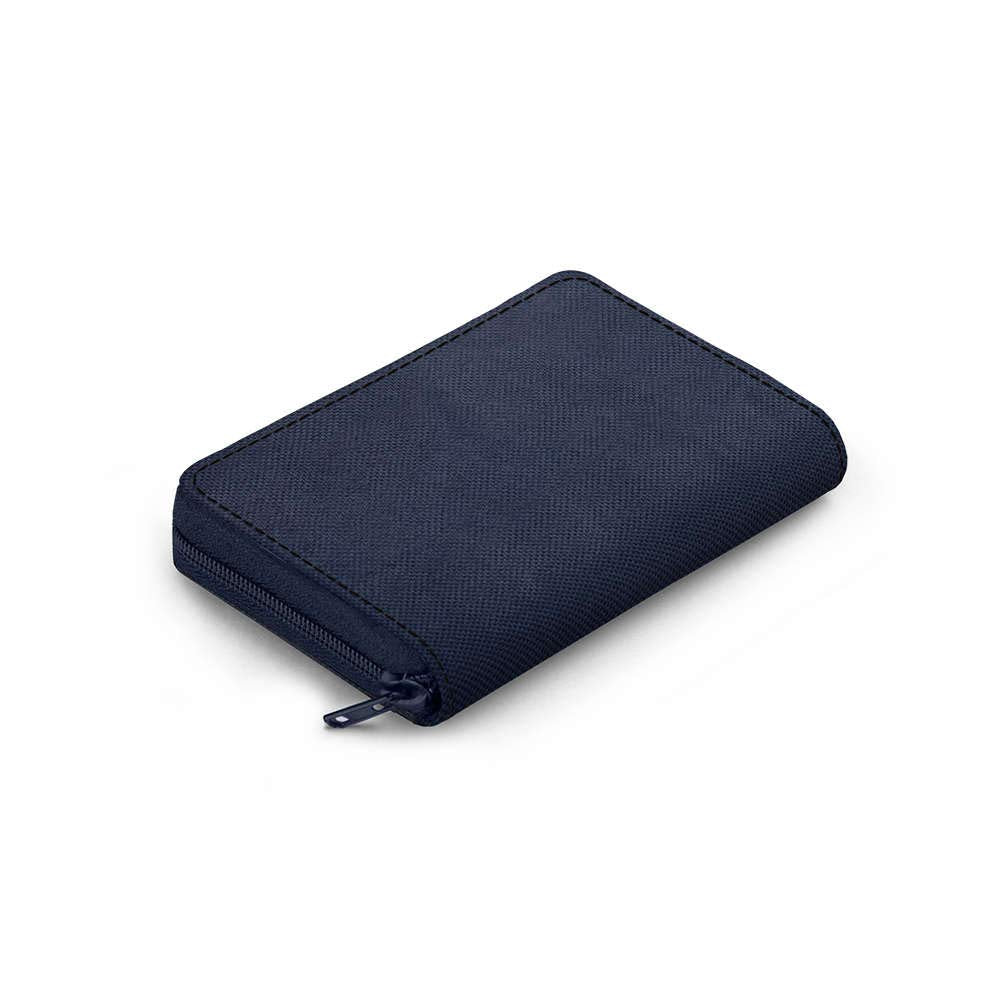 DailyObjects Blue Nylon Women's Card Wallet | Made with Ballistic Nylon Material | Carefully Handcrafted | Holds up to 20 Cards | Slim and Easy to Fit in Pocket | Zip Closure