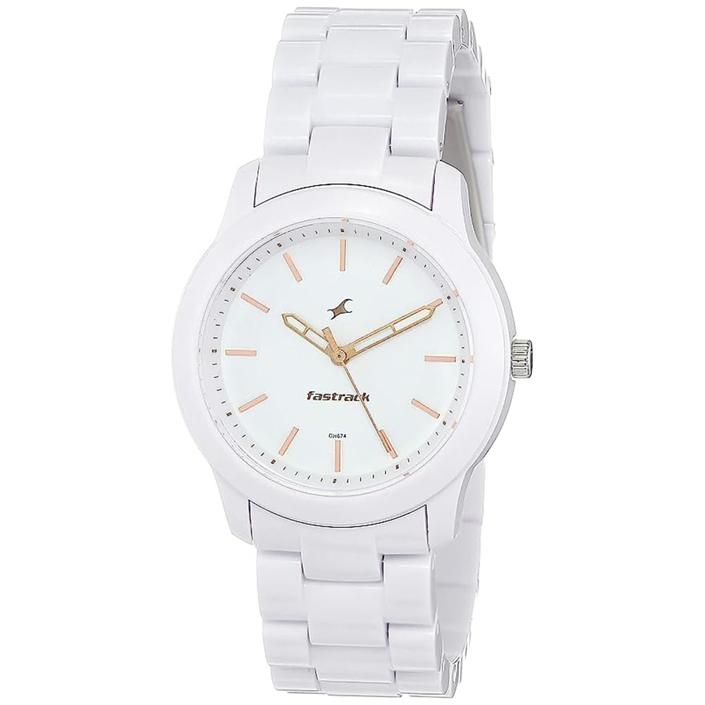 Fastrack Trendies Analog White Dial Women's Watch NM68006PP02/NN68006PP02