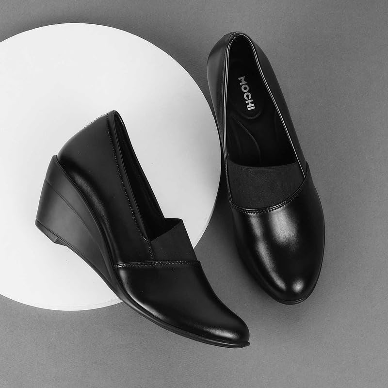 Metro Women's Black Faux Leather Fashion Heel Pumps UK/6 EU/39 (31-4801)