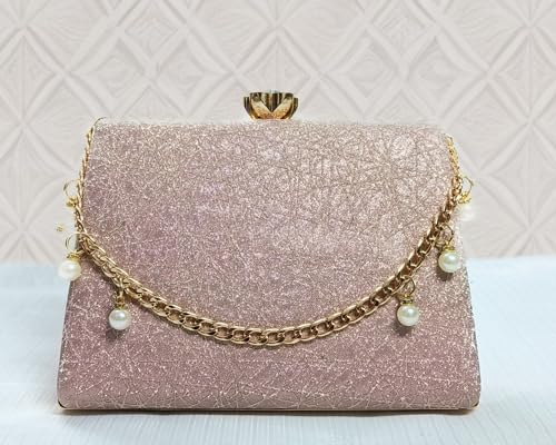 Divine Collection Pearl Charm Clutch (Pink)