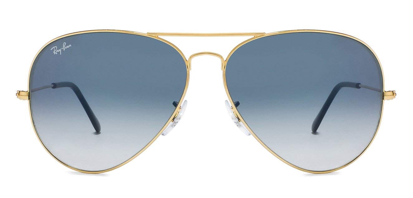 Ray-Ban Men Gradient Blue Lens Pilot Sunglasses - 0RB3025I001/3F62