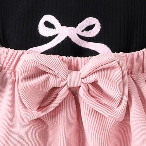 Hopscotch Girls Full Sleeves Black 2-Pc Bow Applique Blouse & Skirt For Ages (2-3 Years)