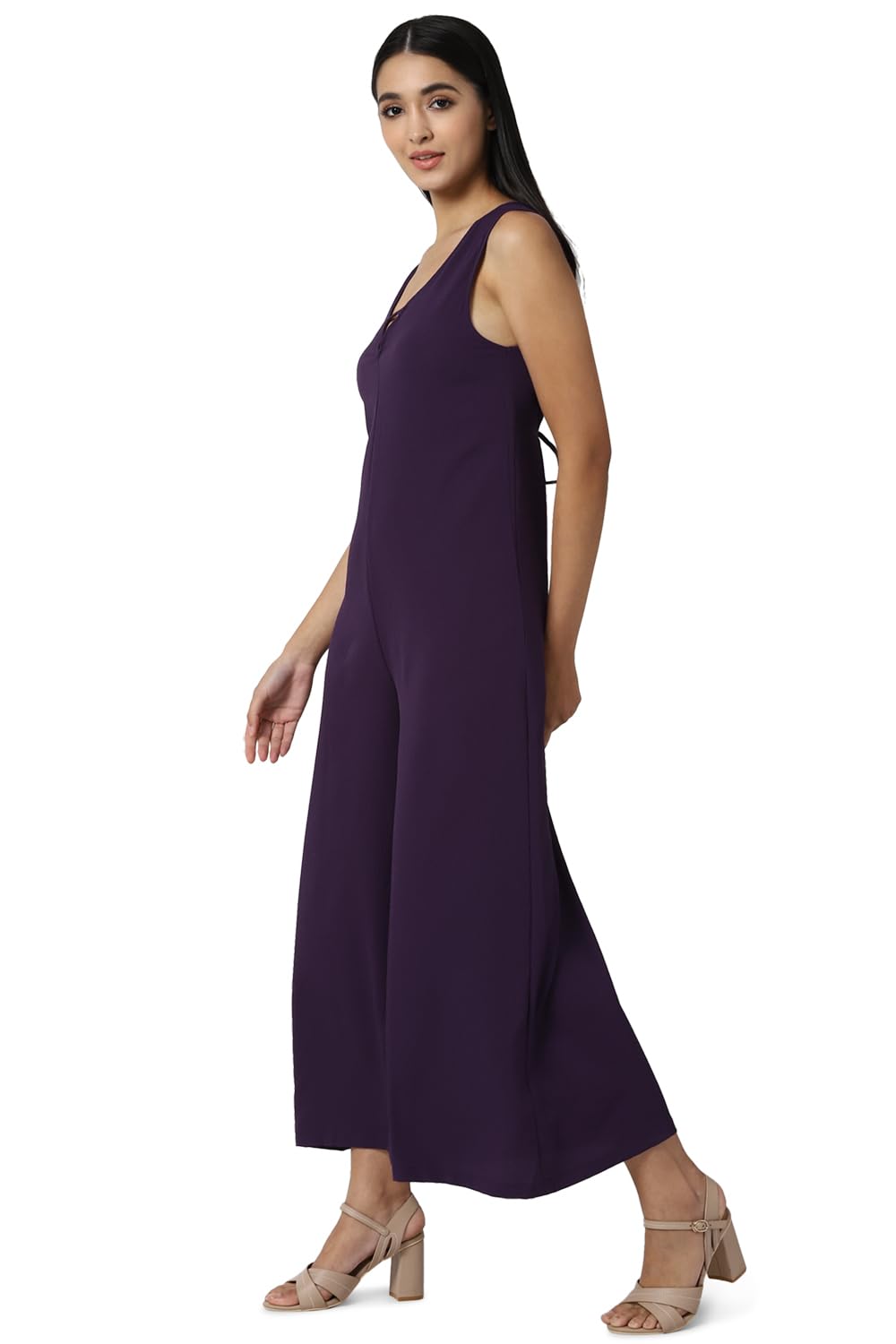 FOREVER 21 women's Polyester Classic Midi Dress (594679_Purple