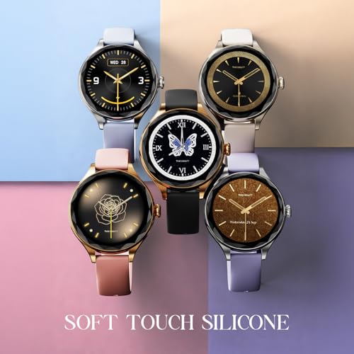 Fire-Boltt Phoenix Aura Women Smart Watch with 1.26” Diamond-Cut HD Display, Rotating Crown, Wireless Charging, Bluetooth Calling, Voice Assistant, 120+ Sports Modes - Air Blue