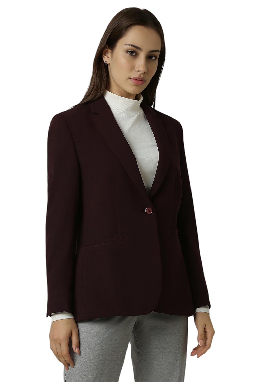 Van Heusen Women's Blazer (VWKZFRGP328501_Maroon