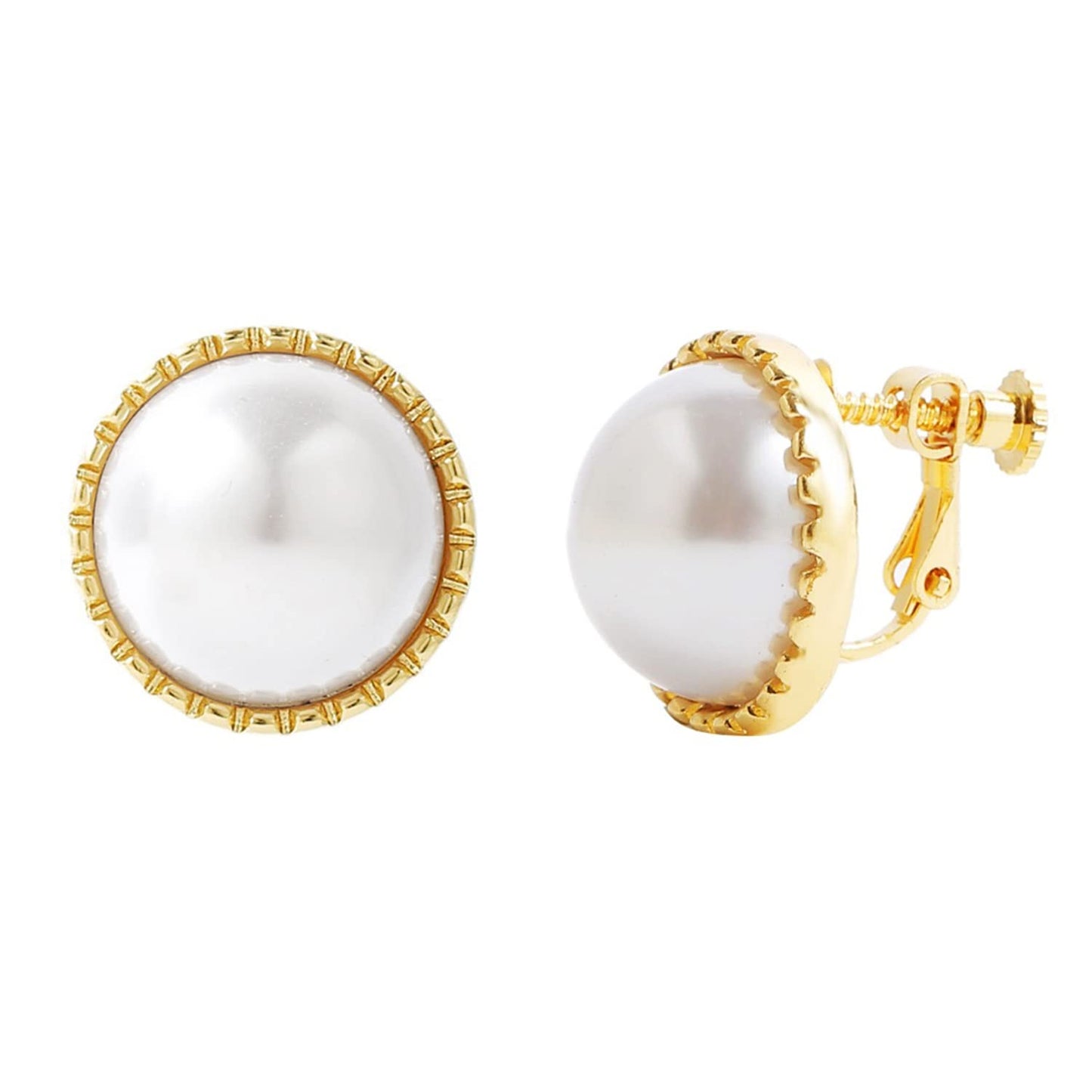 Peora Gold Plated Pearl Studded Stud Earrings Office Work Wear Fashion Jewellery Gift for Women & Girls (PX8E141)