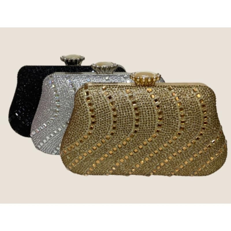 Mastyle® Diamond Clutch Handbag For Women With Rhinestone Finish And Compact Design
