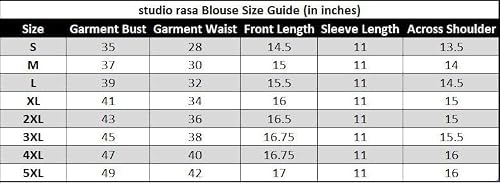 studio rasa Women's Plus Size Net Sequin Embroidered Sheer Sleeves Readymade Saree Blouse for Wedding Festive Party (TPWPC223PS15-5XL_BL_Black_5XL)