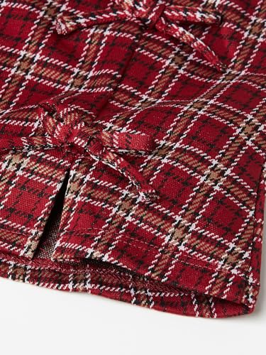 Max Girls Checked A-line Dress (Red_3-4 Y)