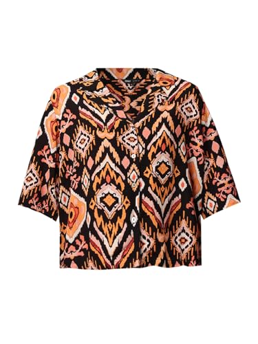 ONLY Women Printed Regular Fit Casual Black Shirt