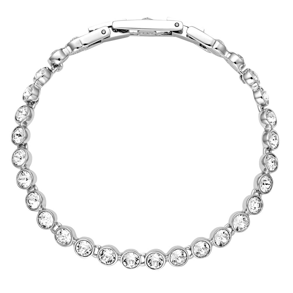 Swarovski 1791305 Tennis Crystal Bracelet, ワンサイズ, Brass Silver