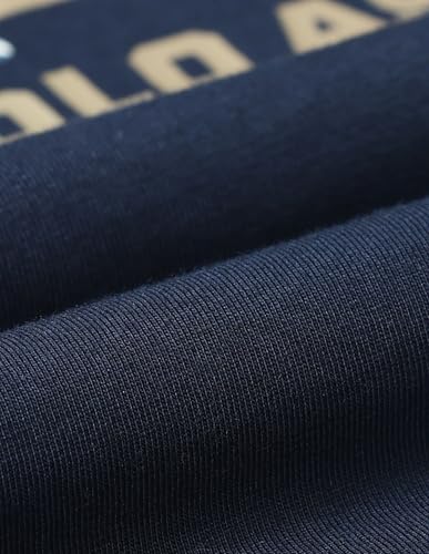 U.S. POLO ASSN. Denim Co. Men's Pure Cotton Graphic Printed T-Shirt (UDTSHOE0151_Blue_L)