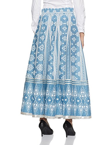 W for Women Cotton Full Skirt Blue