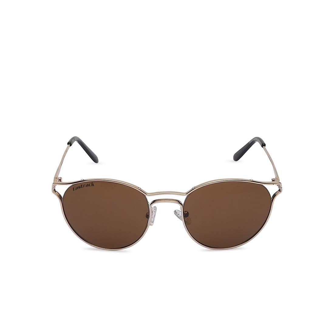 Fastrack Brown Round Polarised Sunglasses for Women
