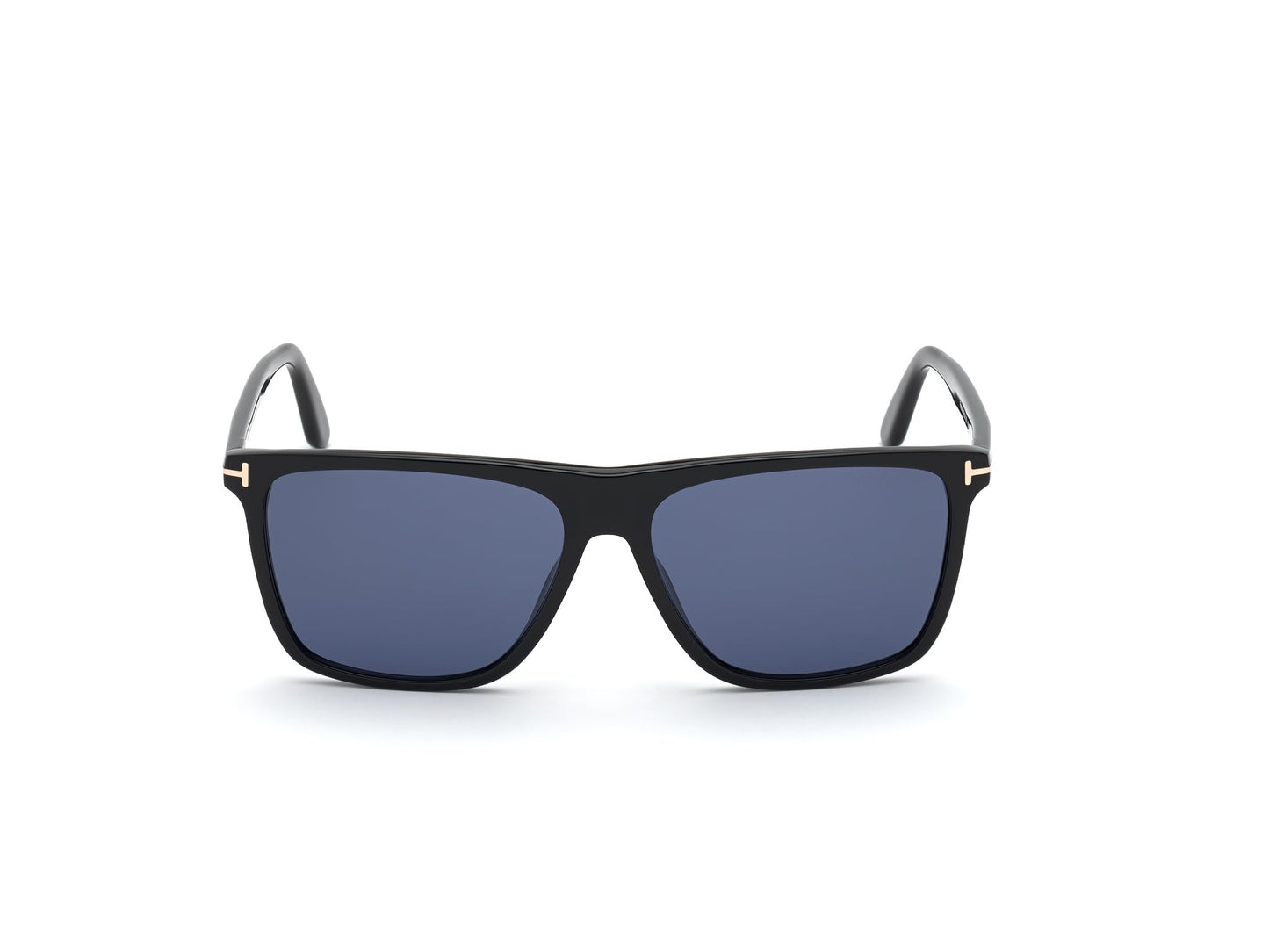 Tom Ford Shiny Black Frame and Blue Lens Sunglasses for Men - Size: 57/15/145 - Mode: FLETCHER FT0832