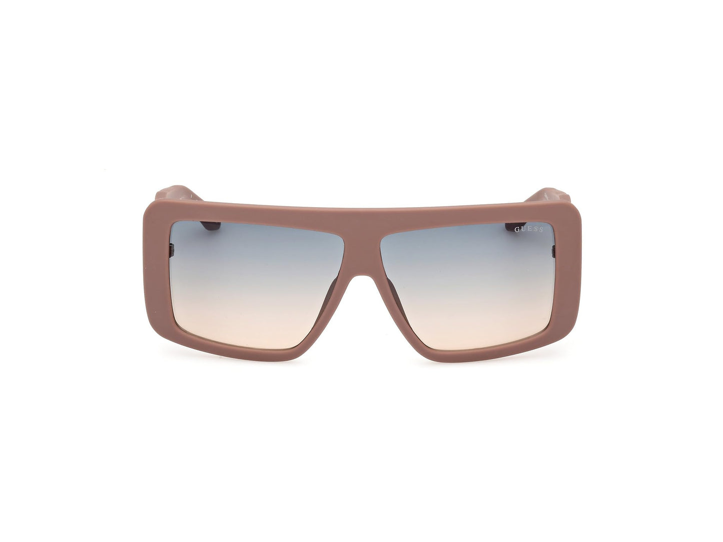 GUESS 100% UV protecetd | Gradient | Polarized | Large | Full Rim | Square | Frame: Brown | Lens: Green