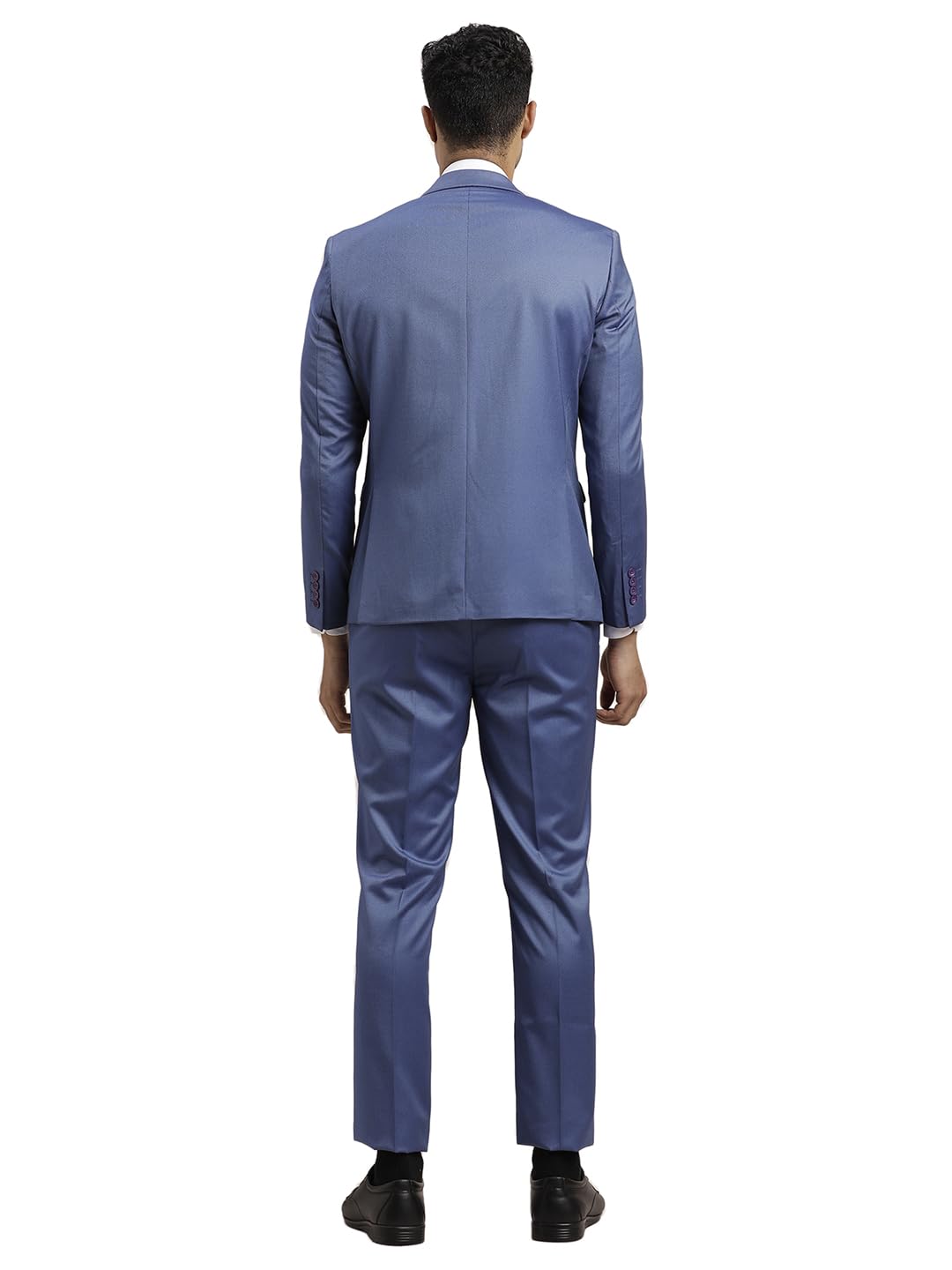 Turtle Men 100% Cotton Dobby Print Full Sleeve Two Piece Light Blue Party Suit