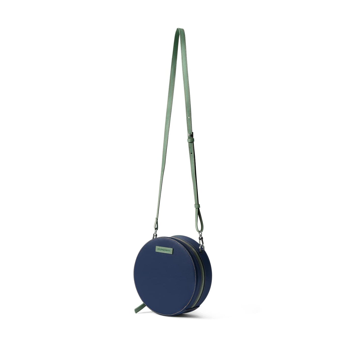 DailyObjects Printed Orbis Round Sling Crossbody Bag For Women| Stylish Space Blue Print Vegan Leather Purse With Slip Pocket Inside| Zip Closure & Adjustable Strap| Storage Space For Essentials