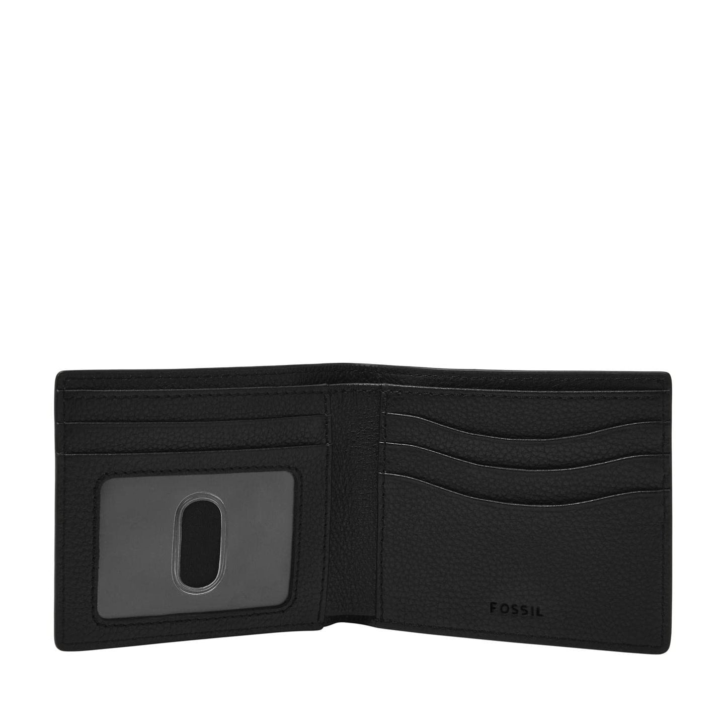 Fossil Leather Men's Front Pocket Wallet, Anderson Black, One Size, Front Pocket Wallet