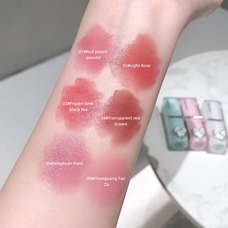 Gege Bear Crystal Clear Love Sandwich Lipstick for Women | Glossy Mirror Shine | Moisturizing, Lightweight & Non-Sticky Formula | Love-Tinted Colors that Glide Like Butter | 6 Irresistible Shades to Steal the Spotlight | (03# Frozen Lime Black Tea, 3.8g)