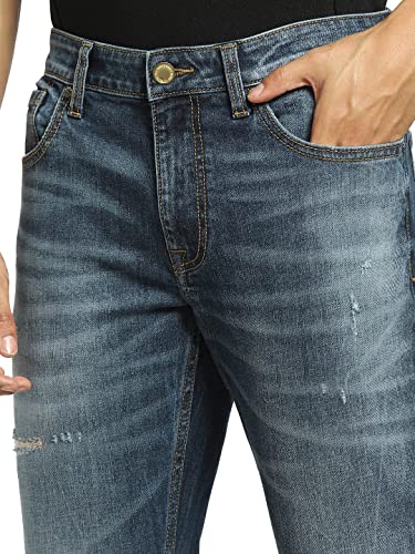 Jack & Jones Men's Cotton Blend Slim Fit Blue Jeans_32