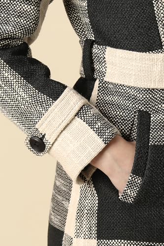 Women Beige Check Casual Jacket