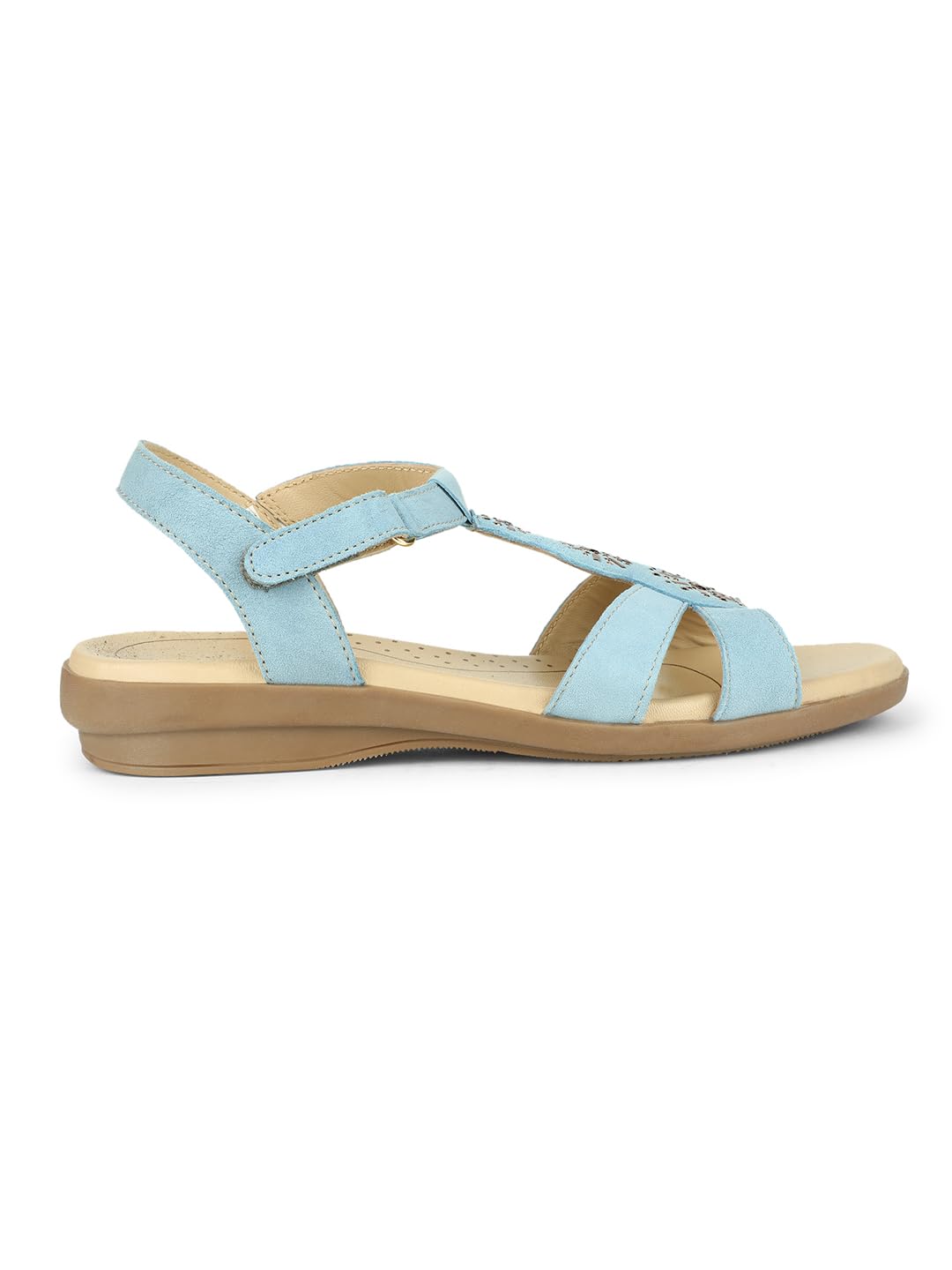 Hush Puppies Light Blue Casual Sandal And Light Weight For Girls/Women Pack OF 1