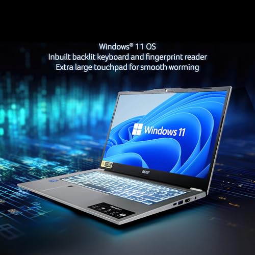 acer TravelLite Business Laptop, AMD R3 7330U Processor (Windows 11 Home/8 GB RAM/512 GB SSD) TL14-42M with 35.5 cm (14") Full HD Display, 1.34 kg