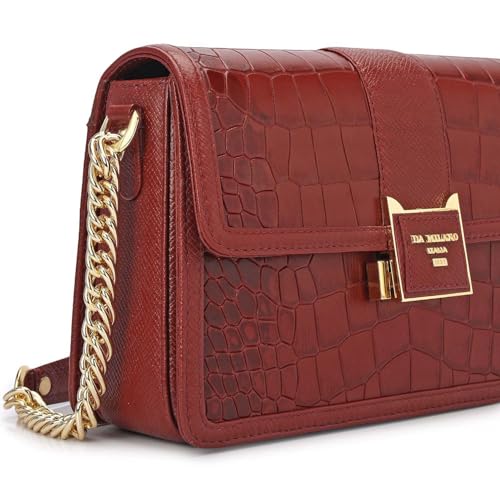 Da Milano Leather Red Shoulder Bag for Women (00870OL)