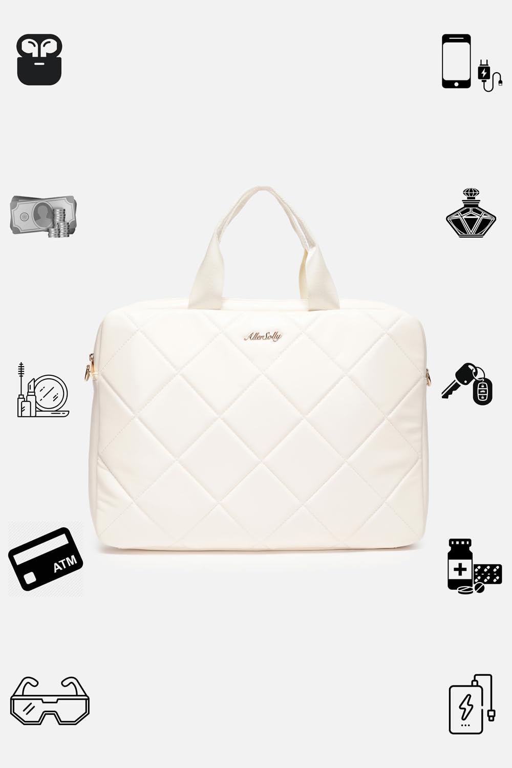 Allen Solly Women Quilted Laptop Bag Up to 15"