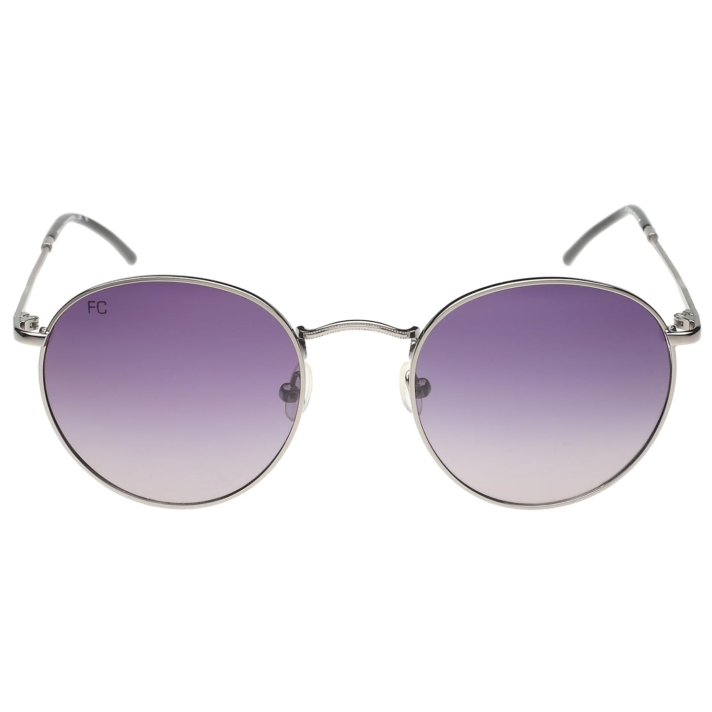 French Connection|Grey Full Frame Oval Sunglasses|Polarized | 100% UV Protection (UV 400) Grey Gradient Faded Lens|Men's & Women's|Small|FC 7641PL C2 51 S