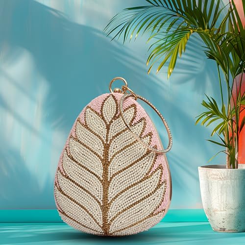 For The Beautiful You Pink Handcrafted Women's Clutch (eg-132)