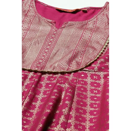 Rangriti Women Magenta Liva Kalidar Dress_42