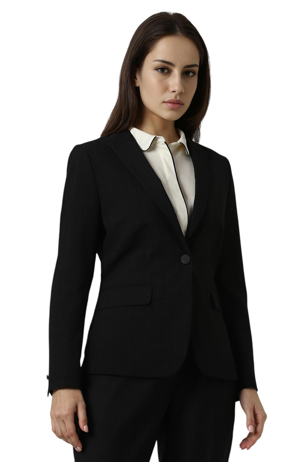 Van Heusen Women's Blazer (VWBZCRGPV79983_Black