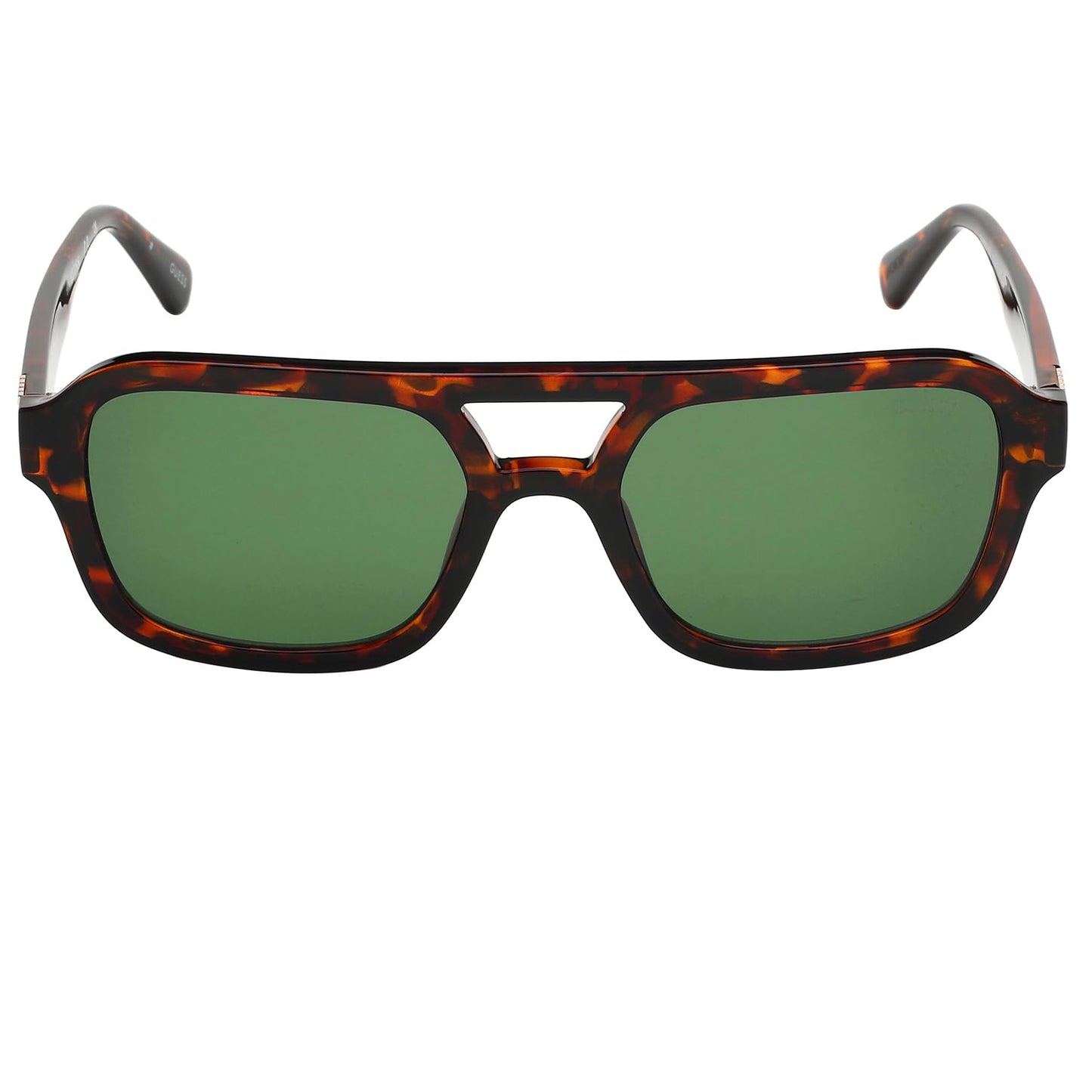 GUESS Solid Square Unisex Non-Polarized Sunglasses -(Gu8259 53N 53 S |53| Green Color Lens), Small
