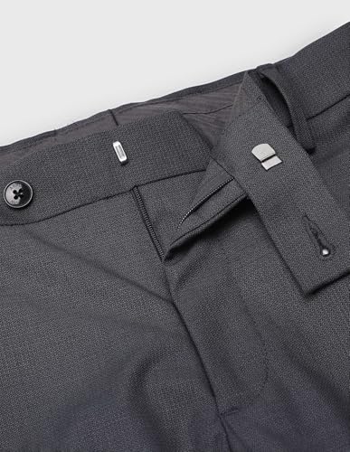Arrow Men's Hudson Regular Fit Dobby Trousers (ARALTR2082_Dark Grey_34)