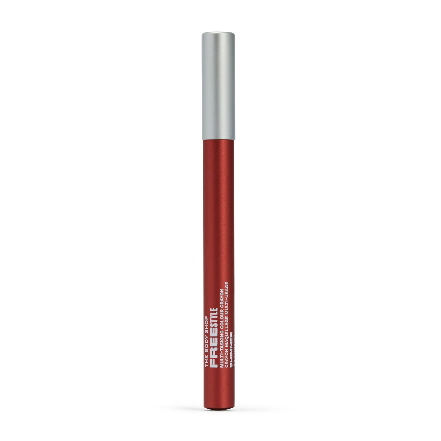 The Body Shop Light Weight Creamy Shimmer Finish Multi-Tasking Vegan 4.2 g Boost Crayon Stick for Eyes Cheeks and Lip Makeup with Shea Butter, Castor oil and 89% Natural Ingredients, Red