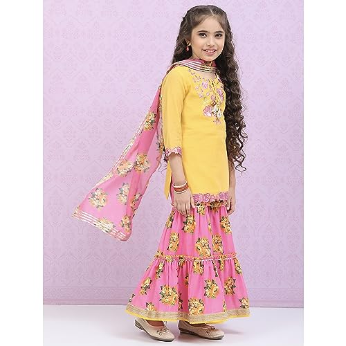 BIBA GIRL SOLID RELAXED KID(KW4755_YELLOW-VIOLET_15)