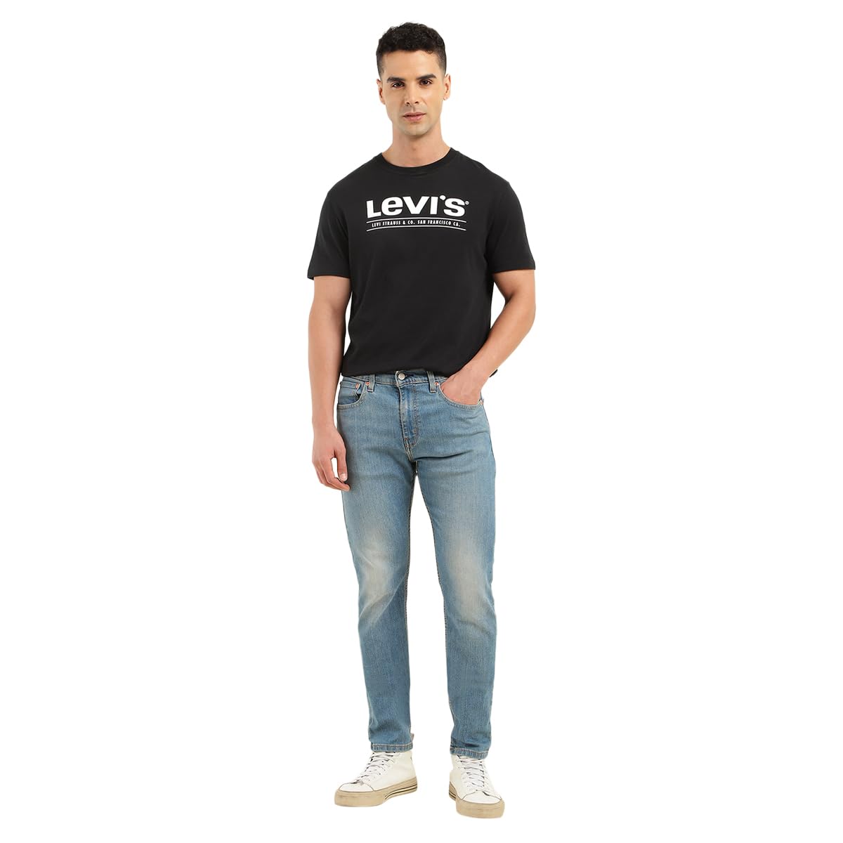 Levi's Men's Mid Rise 512 Slim Tapered Fit Mid-Rise Jeans Blue, 34