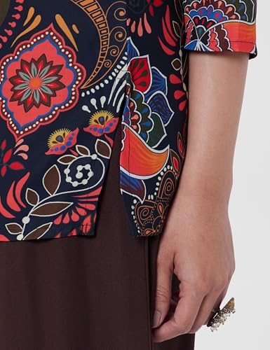 Soch Womens Black Crepe Ethnic Motifs Tunic