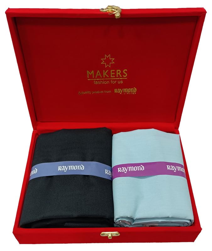 Raymond Fabrics Men's Cotton Shirt and Trouser Unstitched Fabric Set Combo-Velvet Gift Pack (Multicolour_Free Size) 17