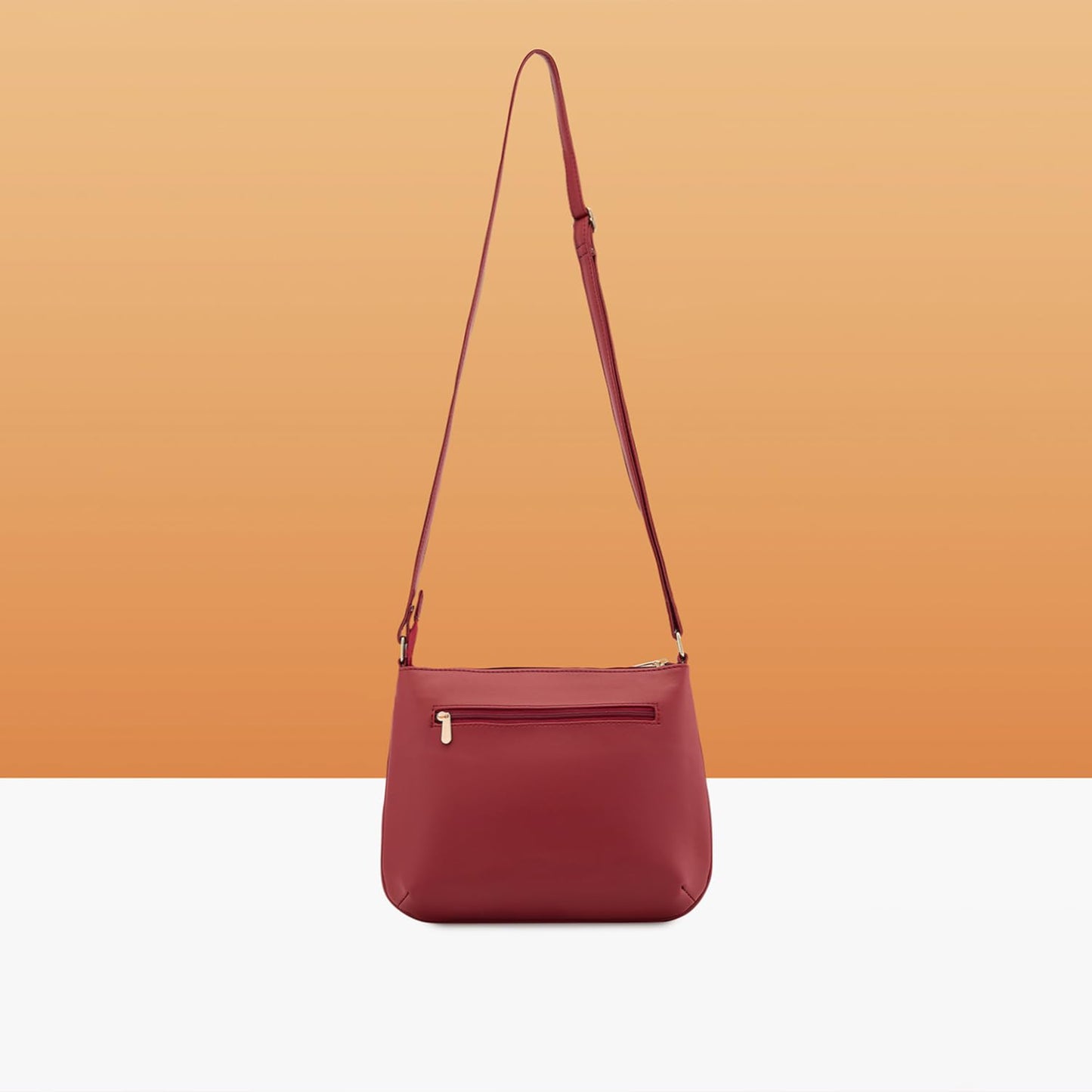 Caprese Rohde Sling Small Maroon Bag for Women|Adjustable Strap for Comfortable Wear|Stylish,Versatile Crossbody Bag for Everyday Use, Travel, and Special Occasions