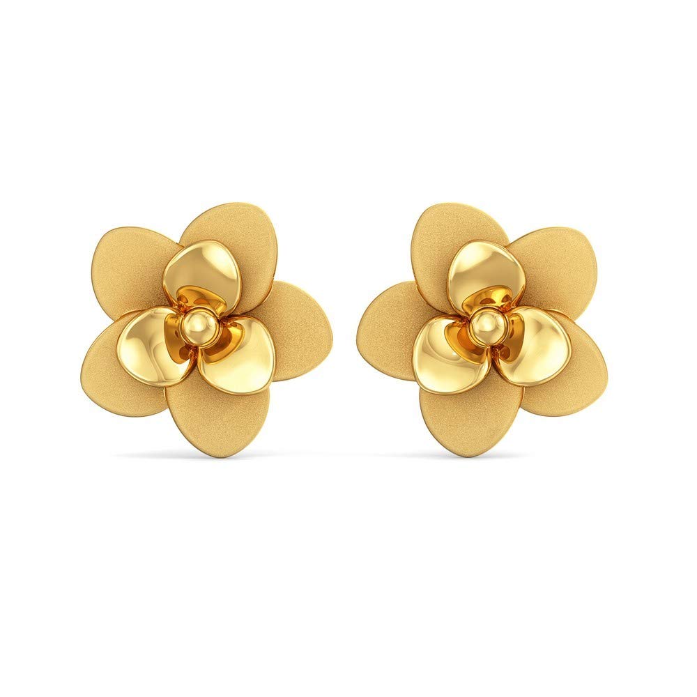 Joyalukkas Impress Collection 22k Yellow Gold Stud Earrings for Women