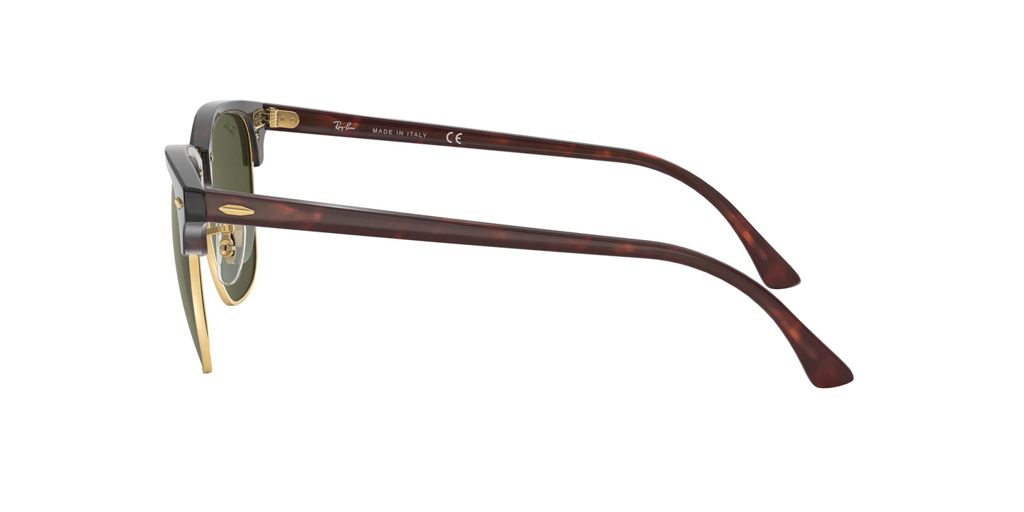 Ray-Ban Unisex UV Protected Green Lens Club master Sunglasses - 0RB3016W036651