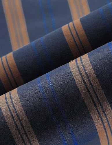 Arrow Sports Men's Striped Tailored Fit Shirt (ASAISH1762_Navy