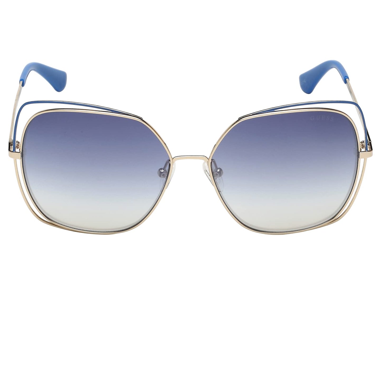 Guess Gradient Square Women Sunglasses - (GU7638 32W 61 S |61| Blue Color Lens)